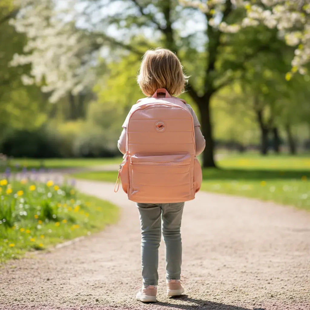 Mochila Espalda 18 Pulgadas Escolar Sl2502r Kinderland Rosa
