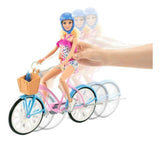 Muñeca Barbie Set De Juego Con Bicicleta Hby28 Mattel