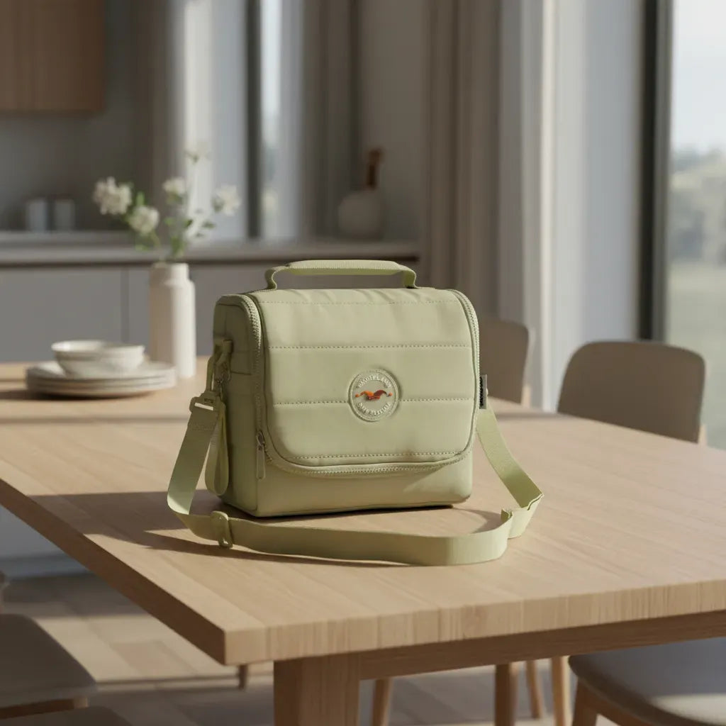 Lunchera Térmica Escolar Con Correa Sl2503v Kinderland Verde