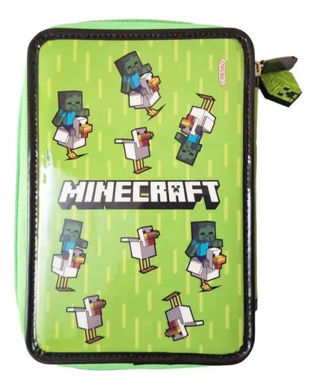 Cresko Cartuchera PVC Minecraft 2 Pisos Playon MI532