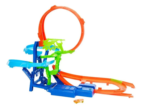 Hot Wheels Pista De Acrobacias Choque en el Aire JFD12