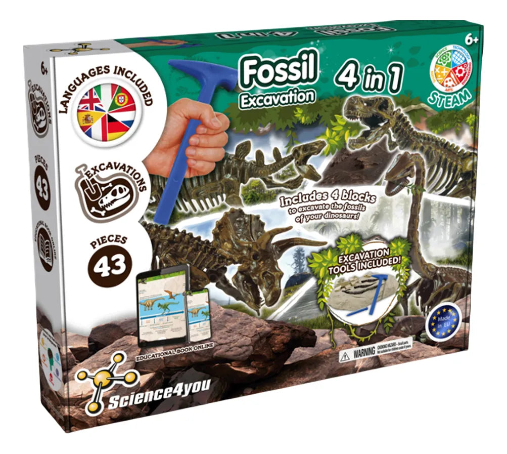 Science4you Excavación de Fósiles 4 en 1 80004988 634862