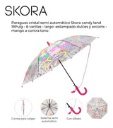 Skora Paraguas Cristal Candy Land 19P 41135