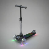 Monopatín Infantil 3 Ruedas Con Luces Gris Yx-hls02 Shine