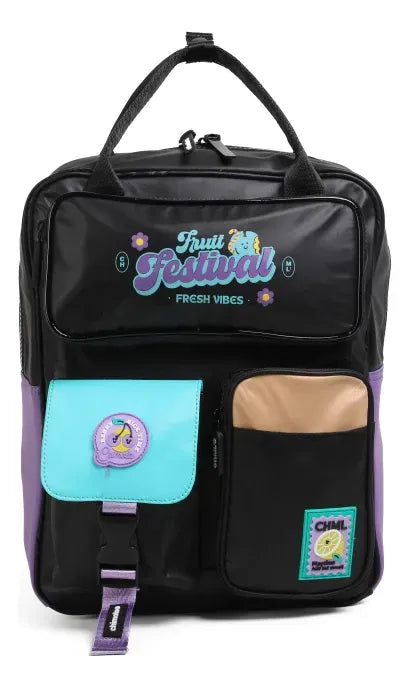 Mochila Fruit Festival Black M213