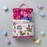 Bloques Infantiles 80 pcs En Bolsa Rosa 2242616