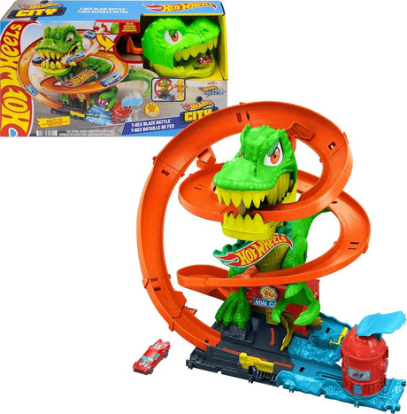 Hot Wheels Pista T-Rex vs Estación de Bomberos JBM73