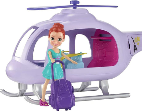 Polly Pocket Lila Con Helicóptero De Vacaciones Gkl59 Mattel