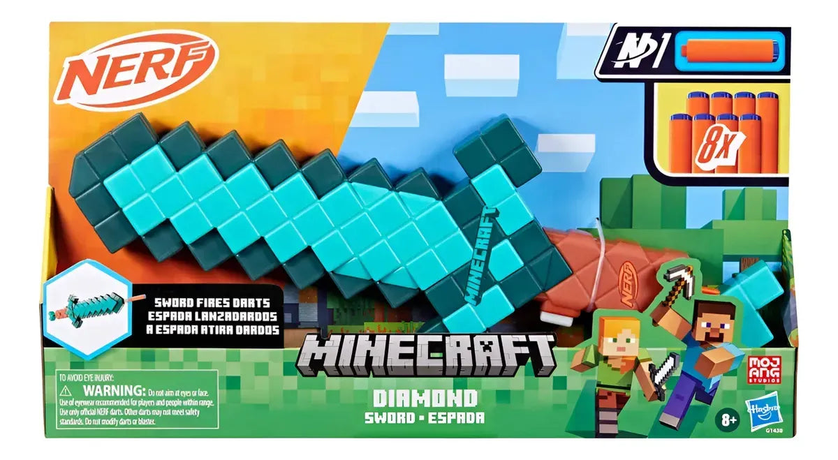 Nerf Minecraft Espada Diamond Sword G1438
