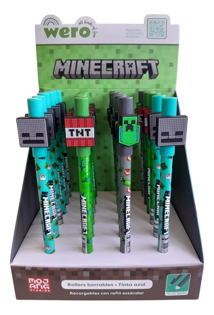 Wero Lapicera Roller borrable Minecraft WE4010