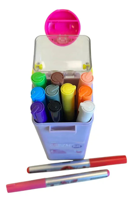 Marcadores Acrílicos con Estuche X12 Colores SL7106