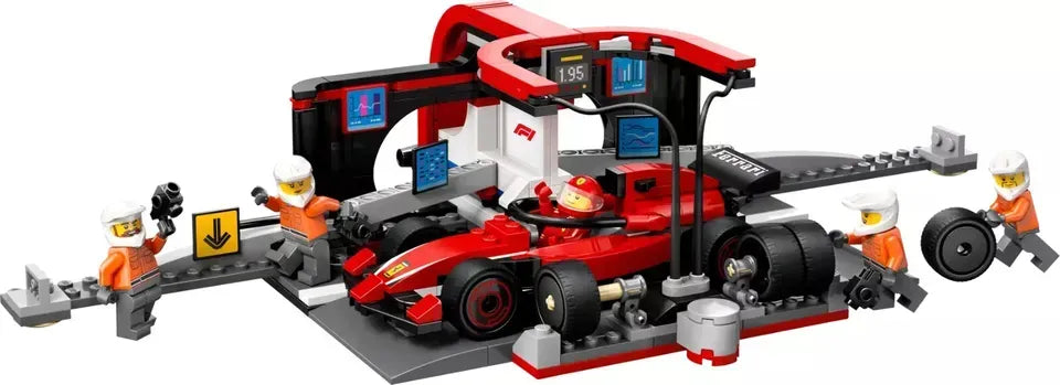 Lego CITY Boxes de F1® y Equipo de Mecánicos con Coche Ferrari 60443