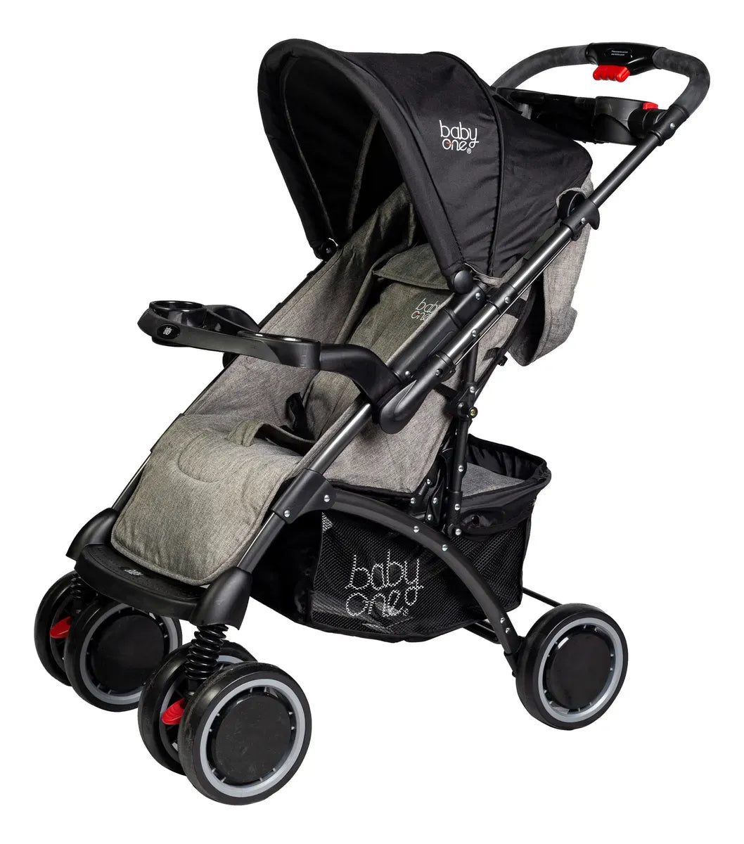 Baby One Coche Trend Pro travel system con manija rebatible color negro D/E BOTS-011S
