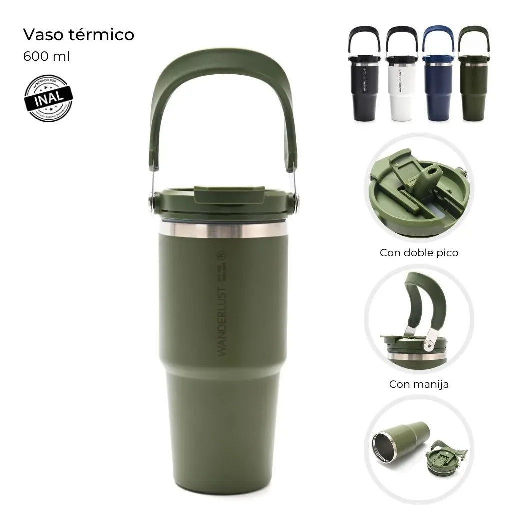 Vaso Termico Con Sorbete Y Pico 600ml 40609