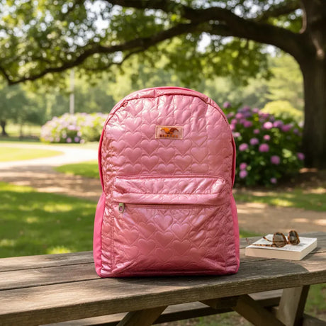 Mochila Espalda Escolar 18p Puffy Corazon Sl1903f Kinderland Fucsia