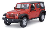 Maisto 1:24 Jeep Wrangler Unlimited 2015 Naranja Metalizado 31268