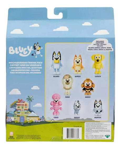 Muñecos x8 Bluey Neightborhood Friends Pack 17676