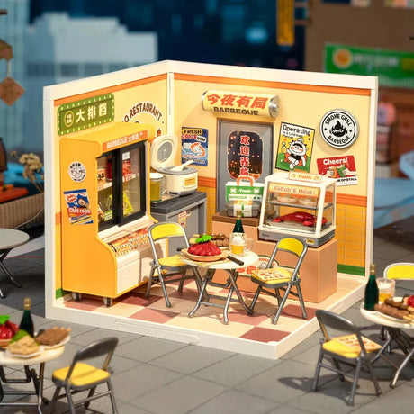 Robotime Rolife Puzzle 3d Night Out Food Stall Dw022