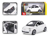 Bburago 1:24 Fiat 500 Blanco 18-22106