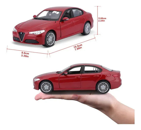 Bburago 1:24 Alfa Romeo Giulia 2016 Rojo Metalizado 18-21080