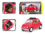 Bburago 1:24 Fiat 500 L 1968 Rojo 18-22099