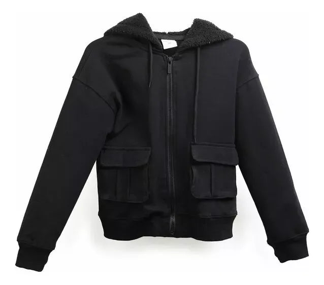 Buzo Canguro Lily Black SW03 T12