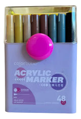 Marcadores Acrílicos con Estuche X48 Colores SL7109