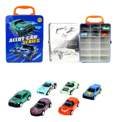 Valija con 6 Autos Pull Back 2410705 Shine