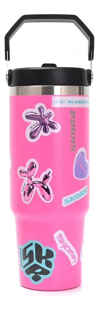 Skora Vaso Termico Con Pico 900ml Fucsia 40142