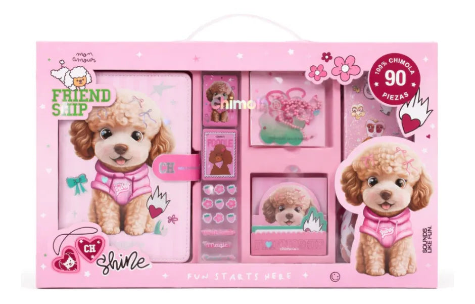 Chimola Stationery Set Joy Libreta + Accesorios POODLE ST115