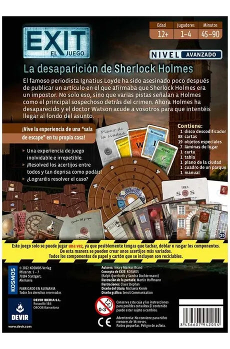 Exit, La Desaparición De Sherlock 40-4185
