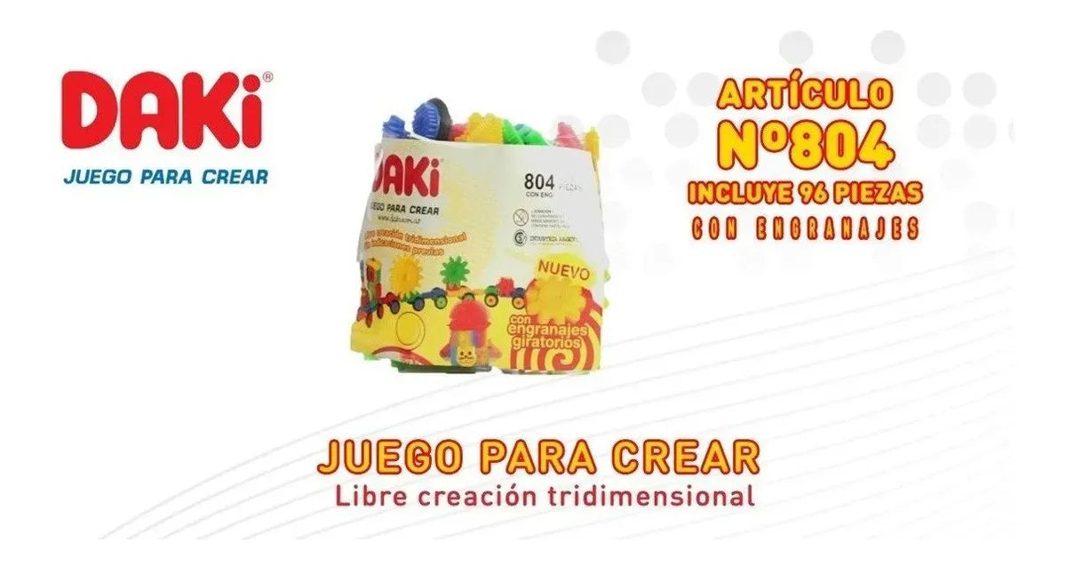 Daki Bolsa con Engranajes 96 Pzs Cod.804