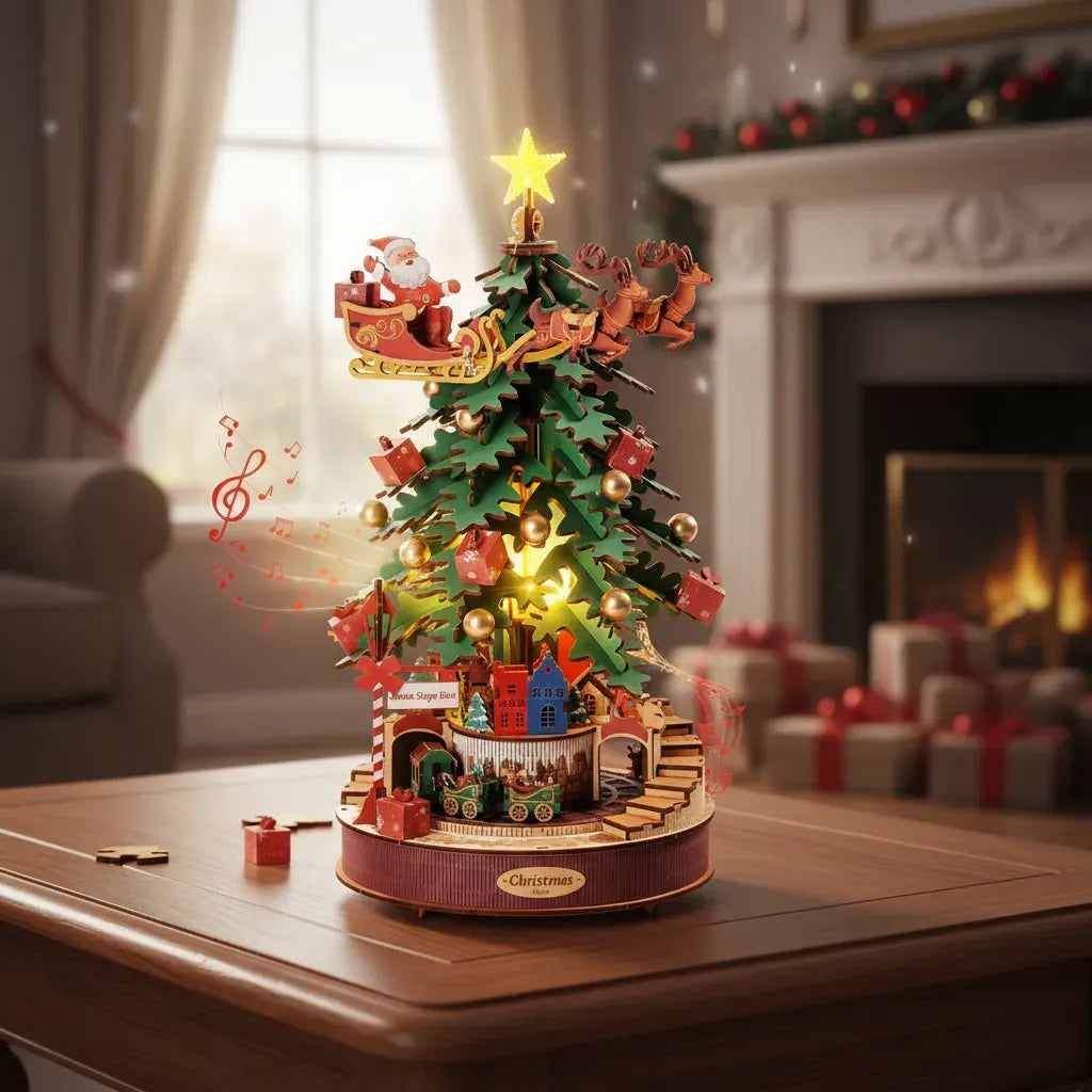 Robotime Rolife Puzzle 3d Árbol De Navidad Melodías Ams01