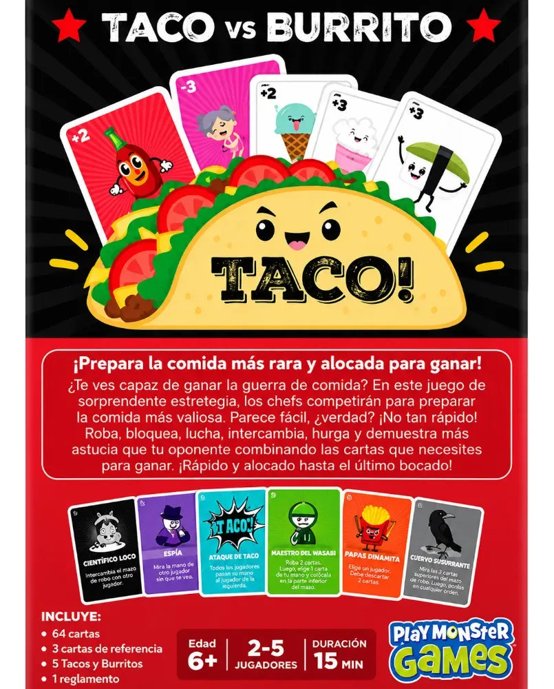 Juego De Mesa Taco Vs Burrito Maldon 8901