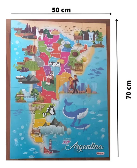 Puzzle 24 piezas + mapa de Argentina 2254