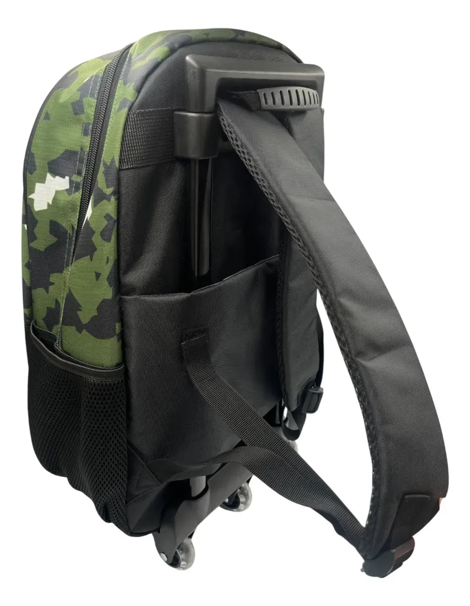 Mochila Carrito Escolar Skater 18 Pulgadas Zykl001 Shine Negro