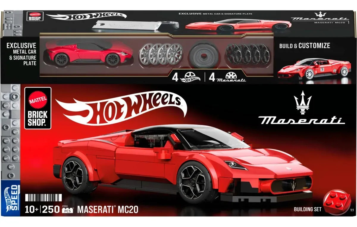 Hot Wheels Bloques de construccion Speed Maserati 250 Pcs JFR90