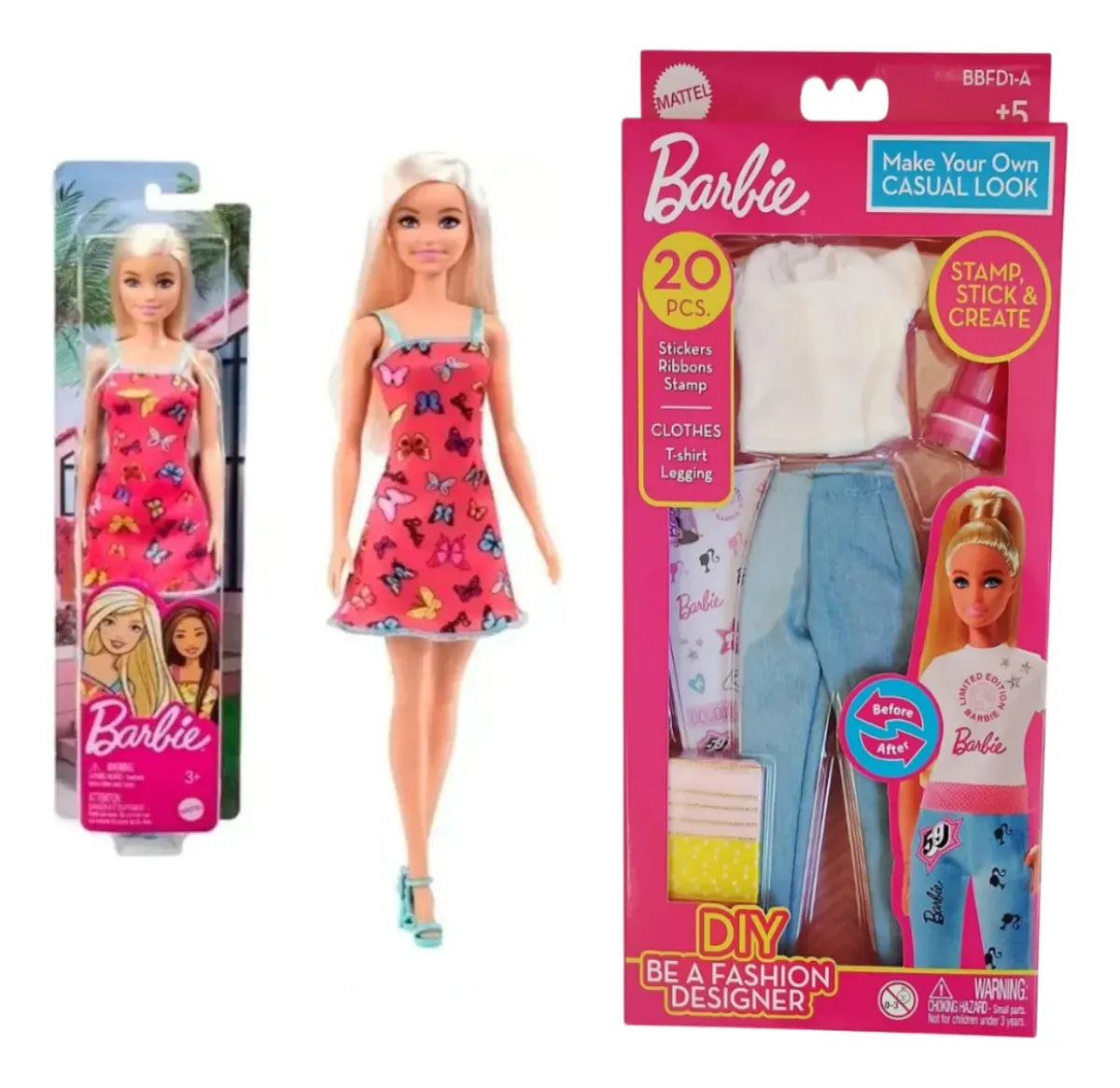 Combo Set De Ropa Diseñar BBFD1-A + Barbie Basica t7439