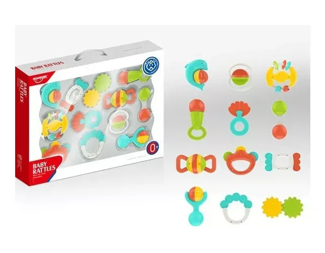 Set De Regalo Sonajeros Y Mordillos 12 Pzas 1862384