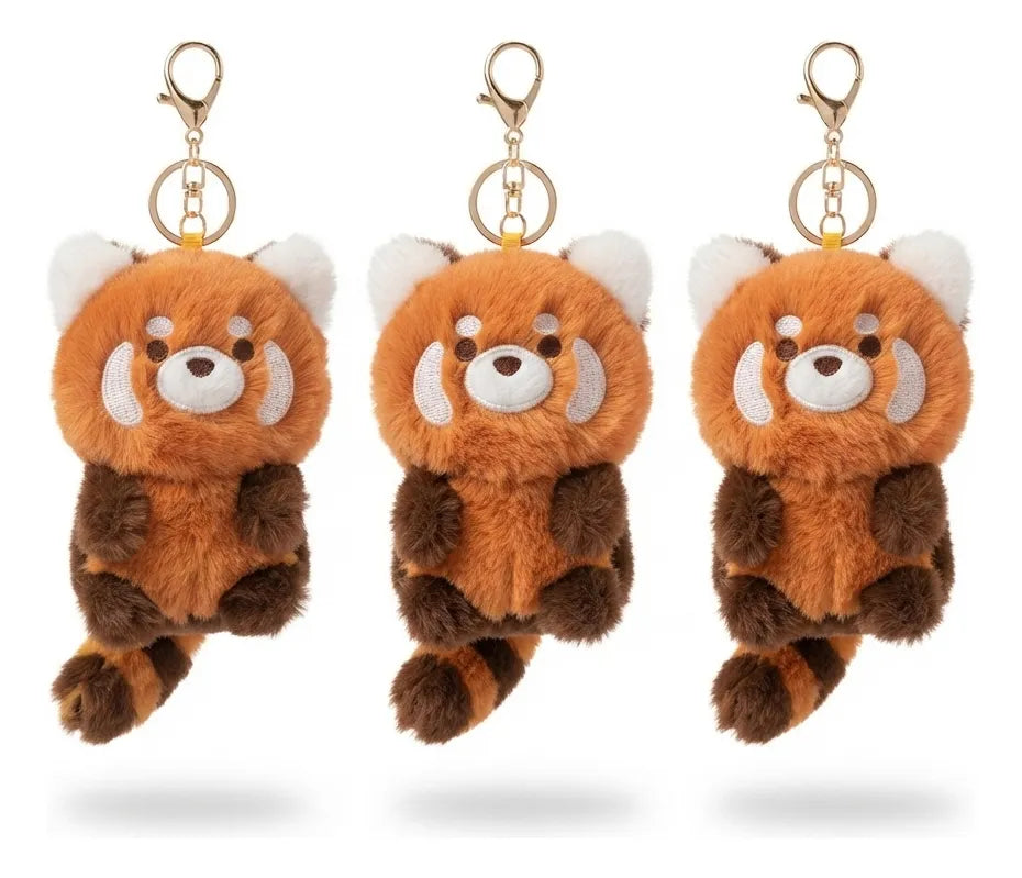 Panda Rojo Llavero de Peluche 10cm Shine KL536