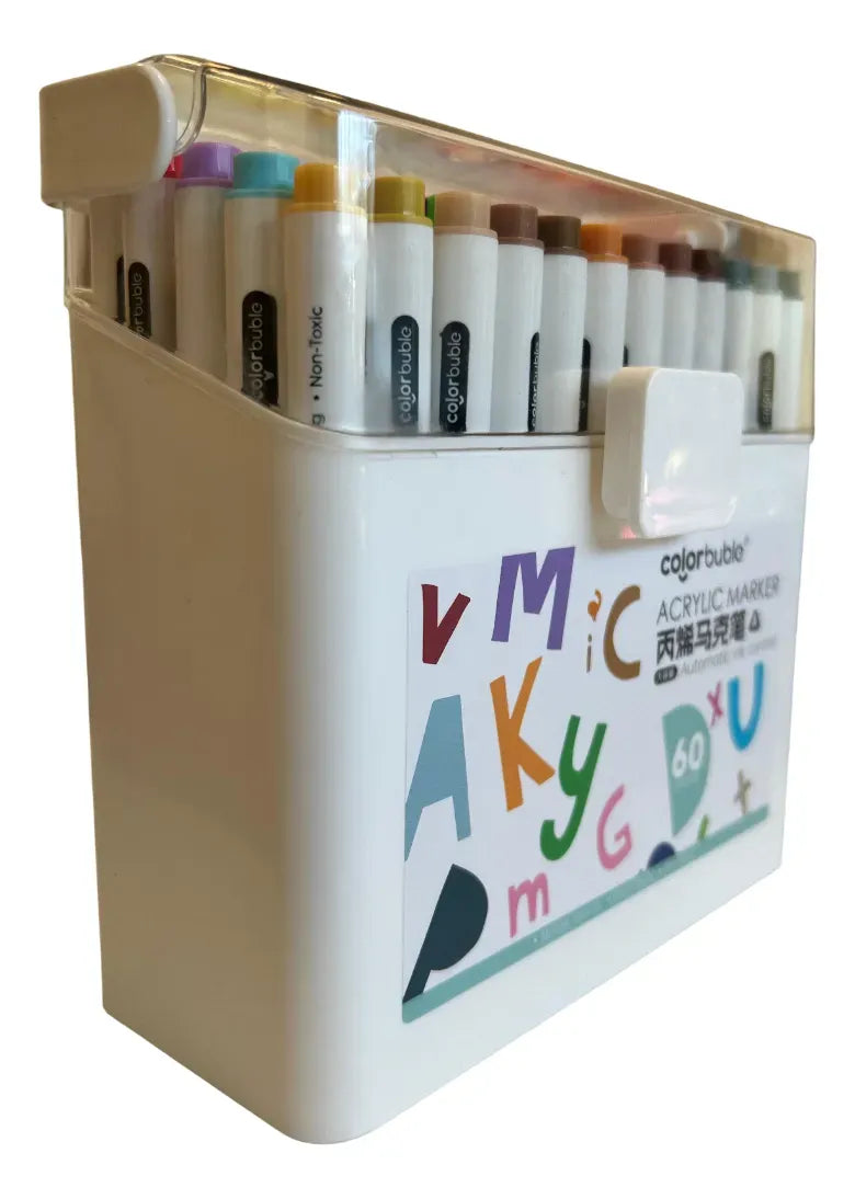 Marcadores Acrílicos con Estuche X60 Colores SL7105