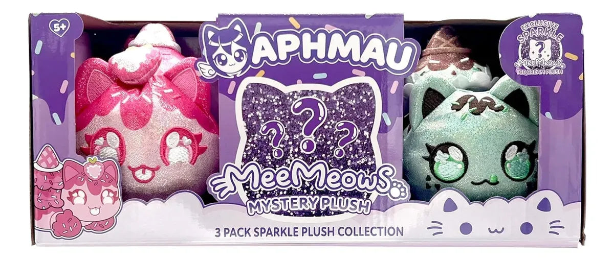 Aphmau Original Peluche Meemeow Pack X3 Sparkle 60203ic