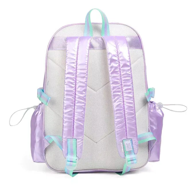 Chimola Mochila de espalda de 17" Shiny Blocks Light purple TR154