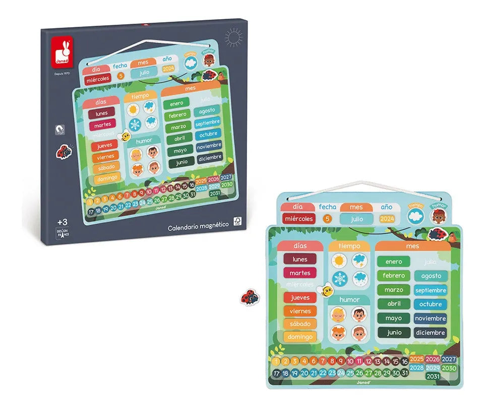 Janod Juego Didáctico Calendario Magnético J05460
