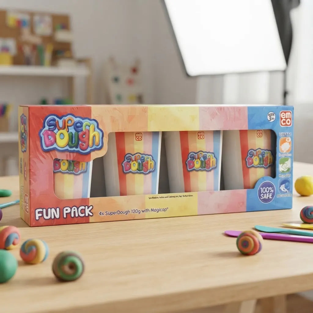 Juego De Masas Didáctico Super Dough Fun Pack 4 Potes 6121