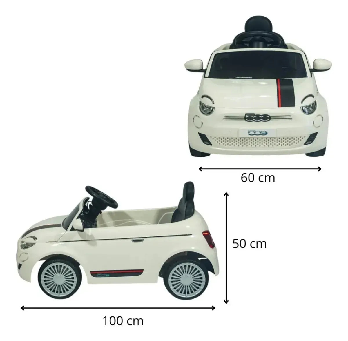 Auto A Bateria Fiat 500E Blanco 12V 9410-705