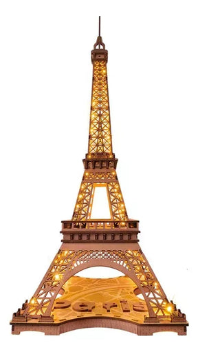 Robotime Puzzle 3d Noche De La Torre Eiffel Tgl01 Rolife