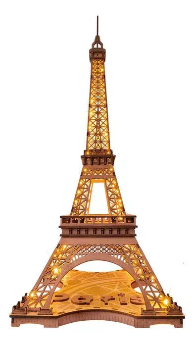 Robotime Puzzle 3d Noche De La Torre Eiffel Tgl01 Rolife