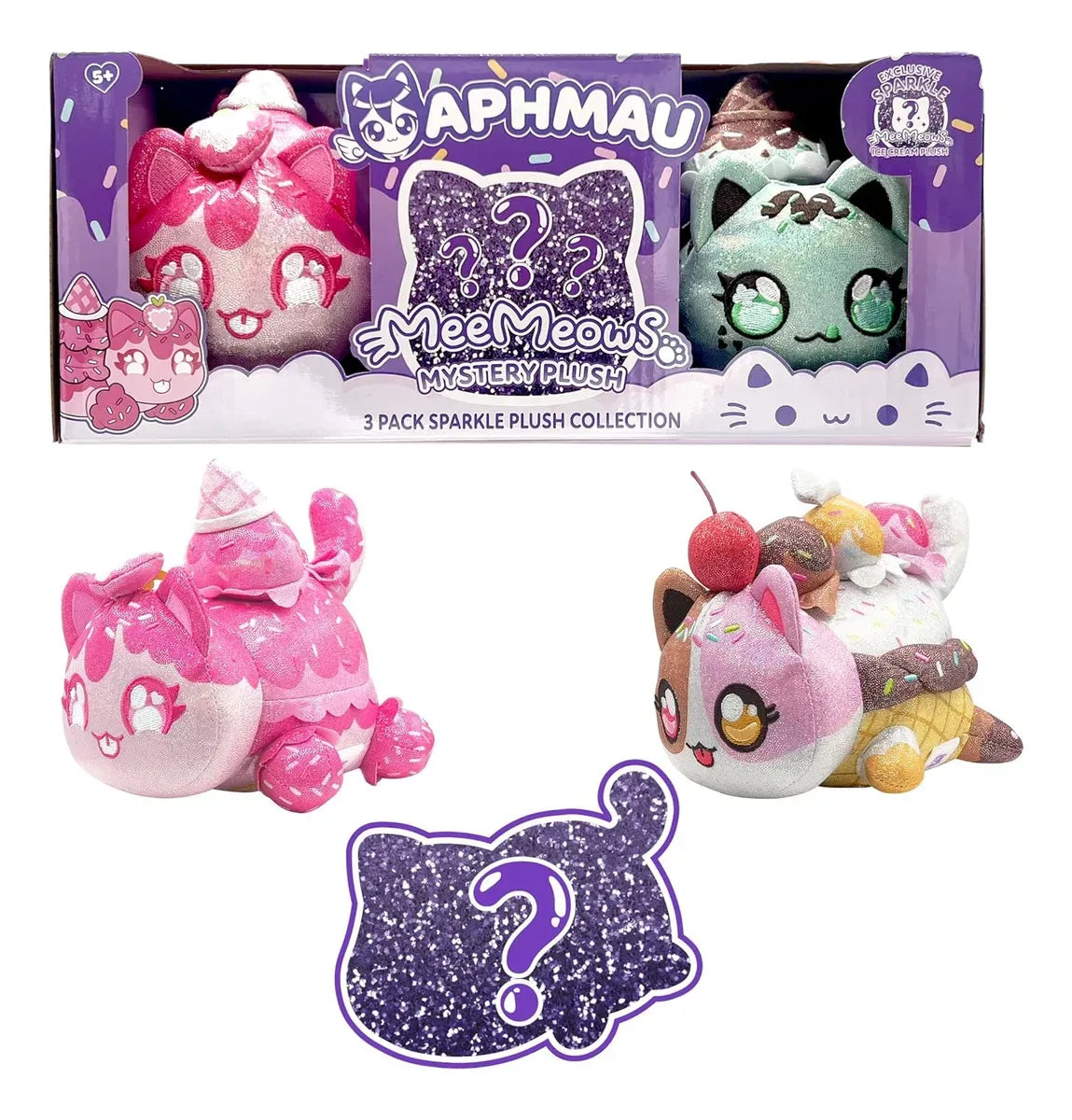 Aphmau Original Peluche Meemeow Pack X3 Sparkle 60203ic