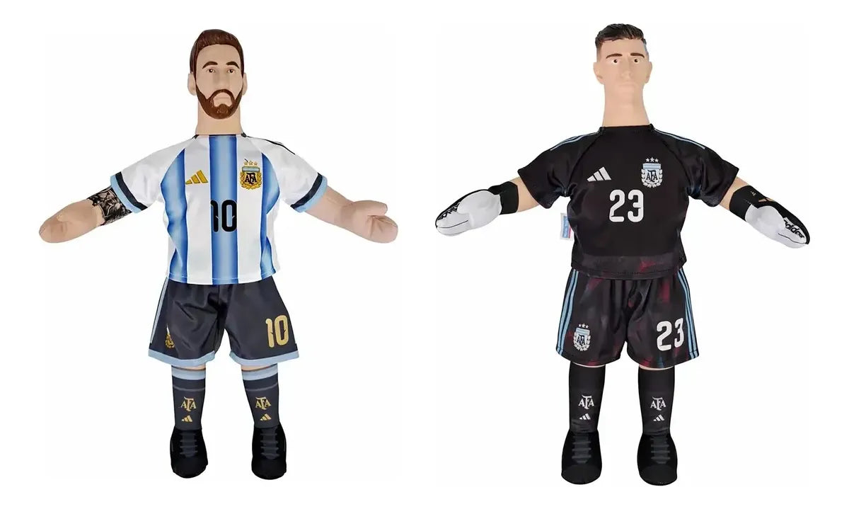 Combo Muñeco Soft Afa Leo Messi + Dibu Martinez Mundial 2026